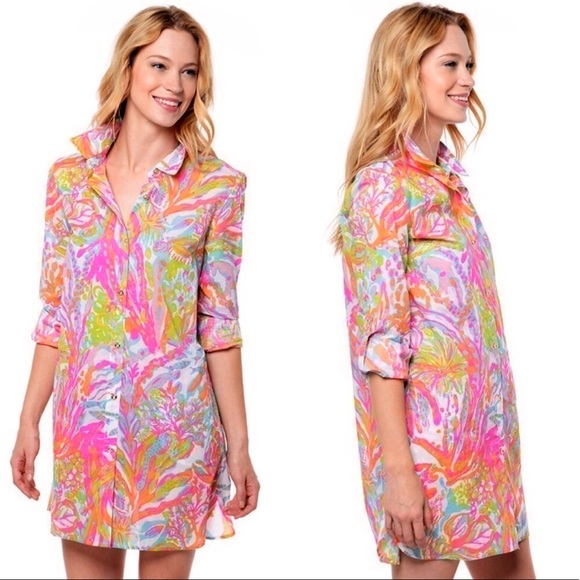 Lilly Pulitzer Jupiter Island Tunic Scuba To Cuba - Picture 3 of 8